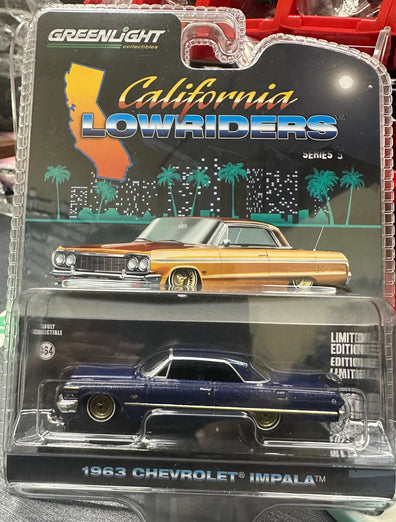 1963 Blue Chevrolet Impala 1:64 scale Licensed product - Chicano Spot